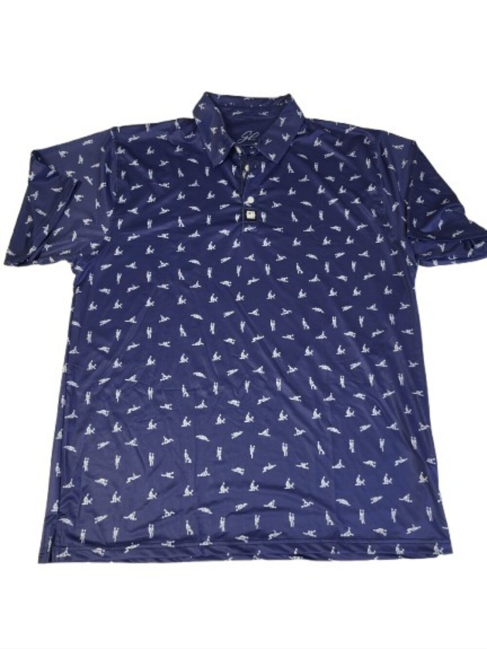 Greater Half Sex Ed Polo Shirt Golf Quick Dry Navy Blue Naughty Men's Large